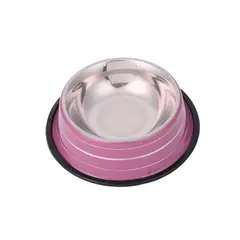 GENERICO - Plato Antideslizante Para Mascotas Tamaño Mediano Rosado