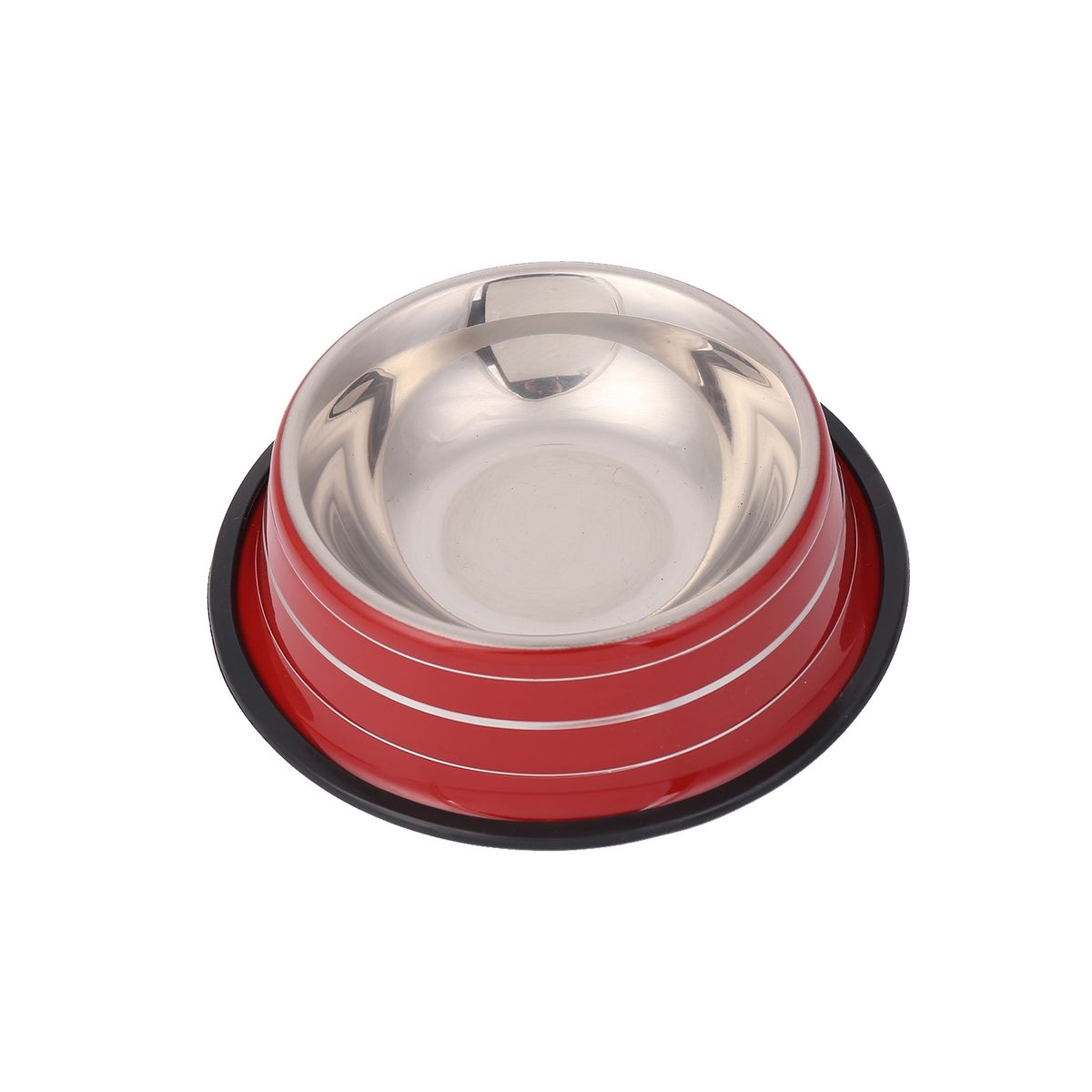 GENERICO - Plato Antideslizante Para Mascotas Tamaño Mediano Rojo