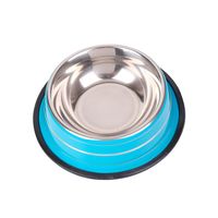 Plato Antideslizante Para Mascotas Tamaño Grande Azul