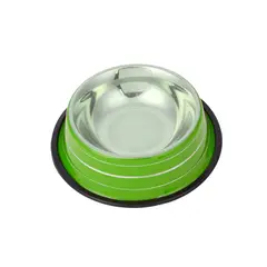 GENERICO - Plato Antideslizante Para Mascotas Tamaño Grande Verde