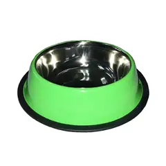 MARBEN PETS - Plato Acero Inoxidable antideslizante para Mascotas Verde M