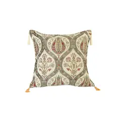 TURKUAZ - Cojín turco 42x42 Tulipanes Beige