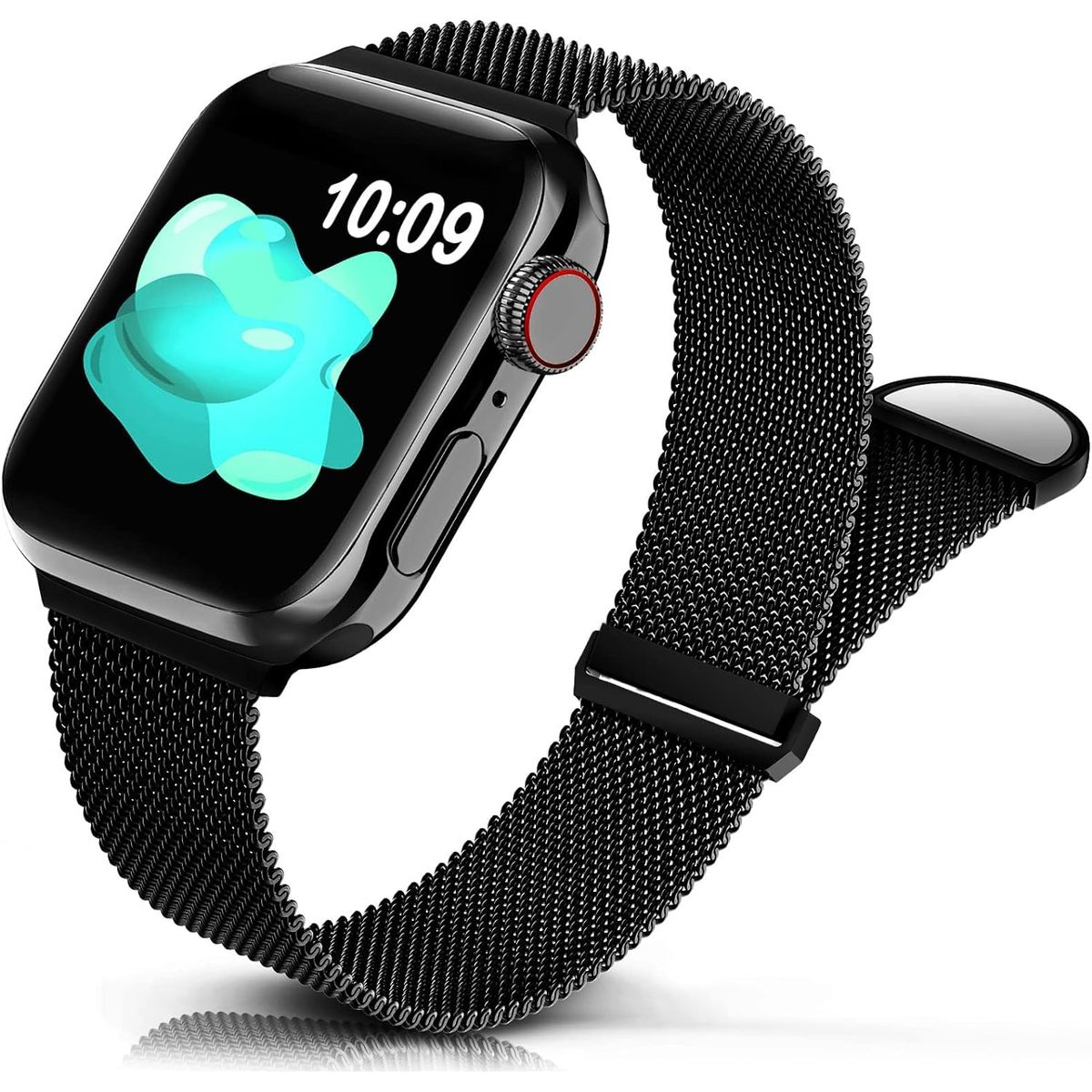 GENERICO - Correa Metálica Magnética Para Apple Watch 38 40 41 42mm Negro