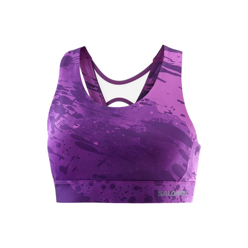 SALOMON - Top Mujer Cross Run Morado Salomon