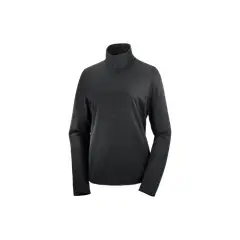 SALOMON - Poleron Mujer Outrack Half Zip Negro