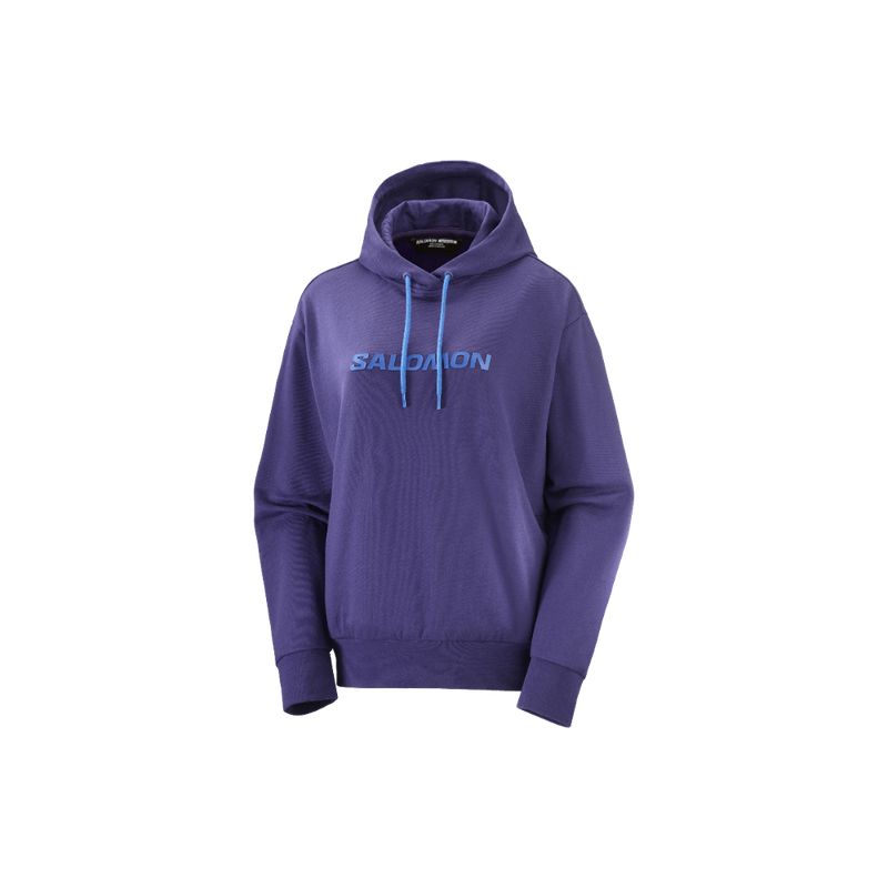 SALOMON - Poleron Mujer Outlife Hoody Azul Salomon