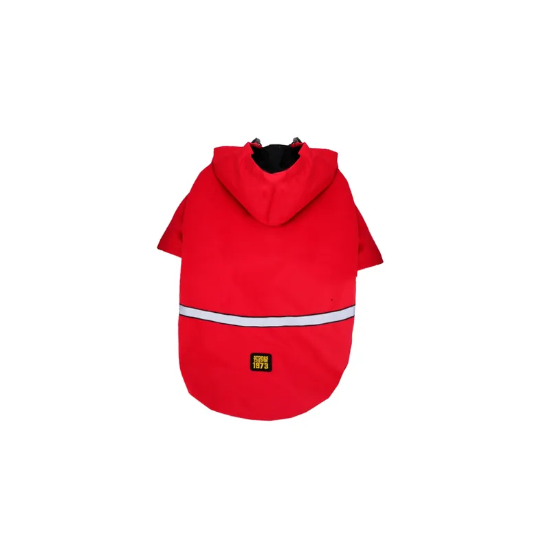 GENERICO - Chaqueta Impermeable Con Capucha Para Perros Talla L Rojo