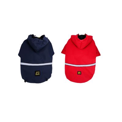 Imagen 2 del producto Chaqueta Impermeable Con Capucha Para Perros Talla L Rojo