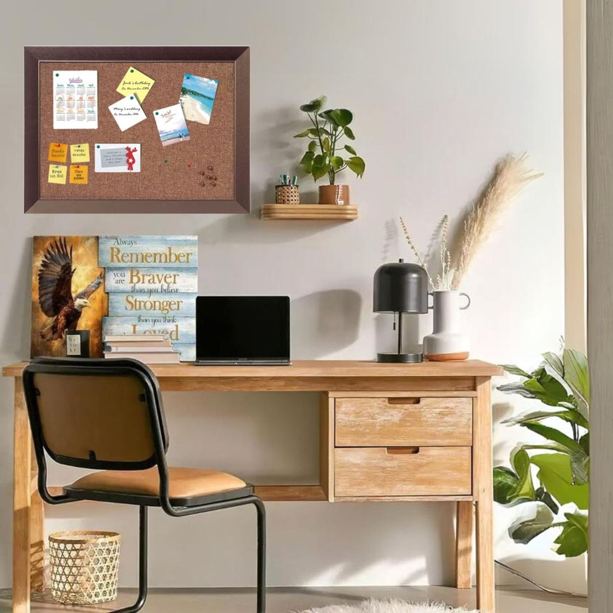 BI SILQUE - Tablero Corcho 60x45 Café Kamashi Bi-silque