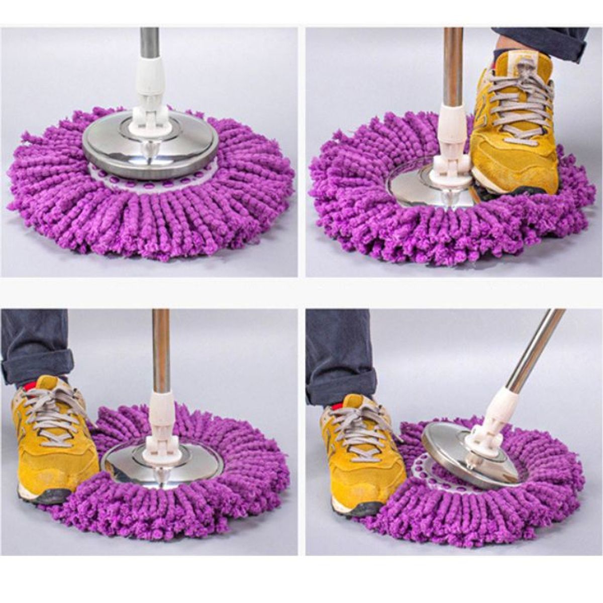 CRUSEC - Pack 5 Repuestos Cabezal Mopa Giratoria 360° Trapeador