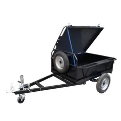 GENERICO - Carros de arrastre remolque con tapa mediano negro
