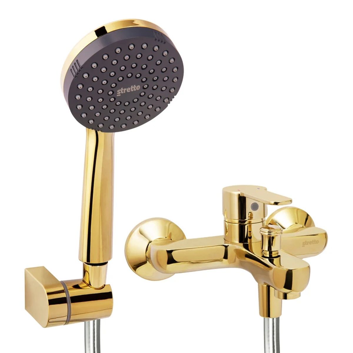 STRETTO - Monomando Llave Grifo Para Tina Ducha Modelo Arona Dorado