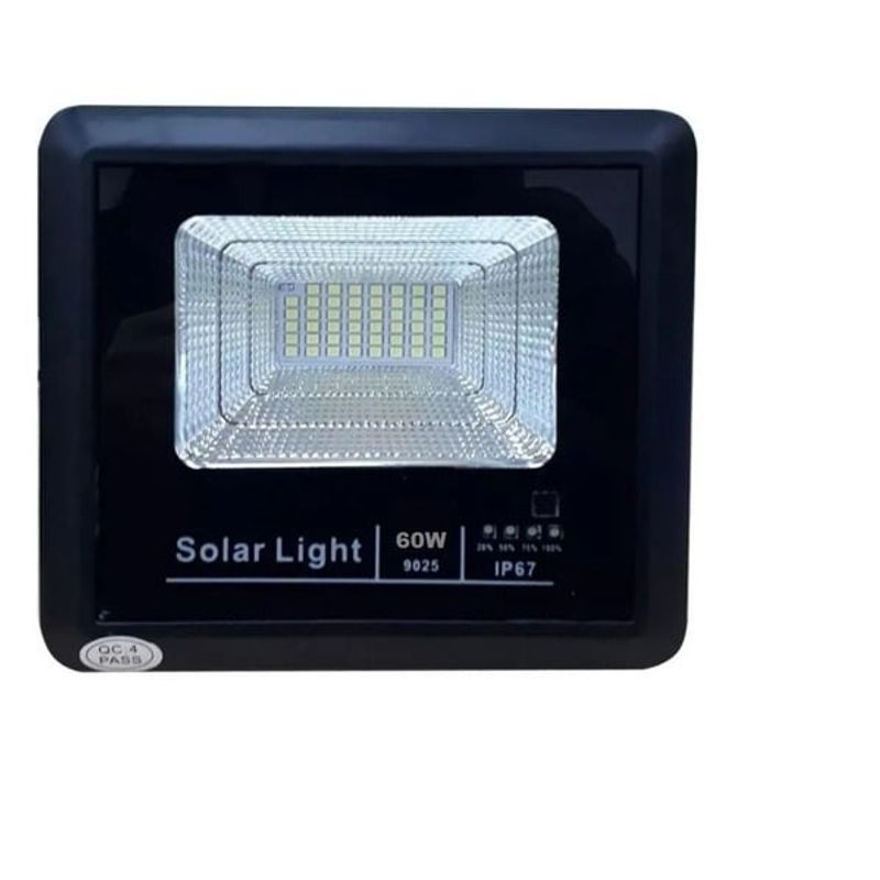 GENERICO - Lampara Foco Solar 60w Con Panel Solar Y Control
