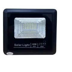 GENERICO - Lampara Foco Solar 60w Con Panel Solar Y Control