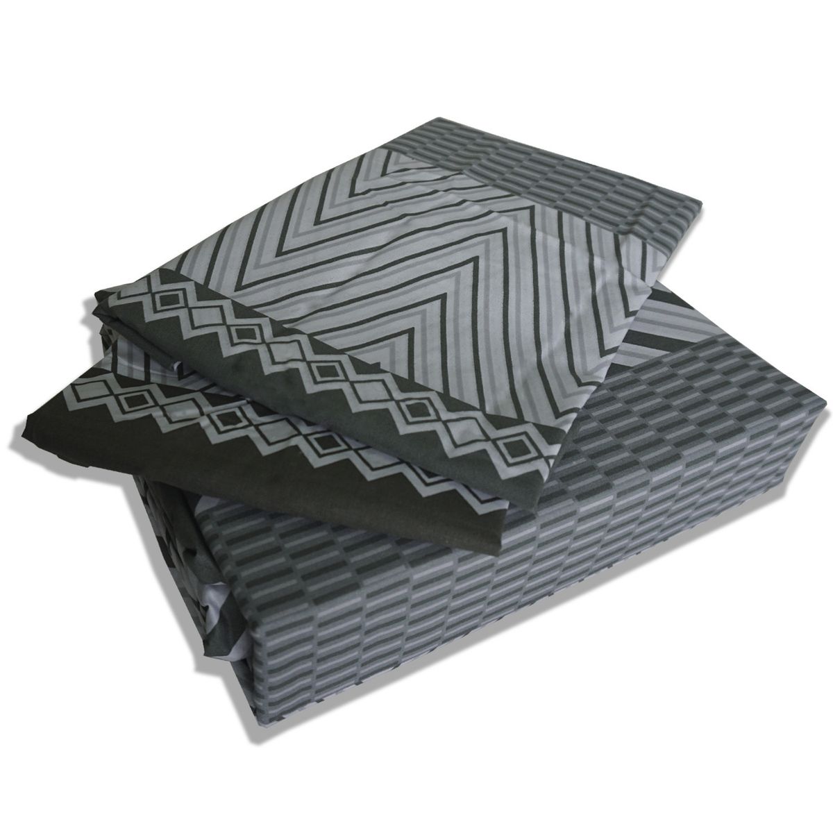 MALLORCA - Juego de Sabanas 144 Hilos Illinois Grey King