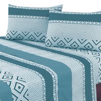 Juego de Sabanas 144 Hilos Illinois Petroleo 2 Plazas