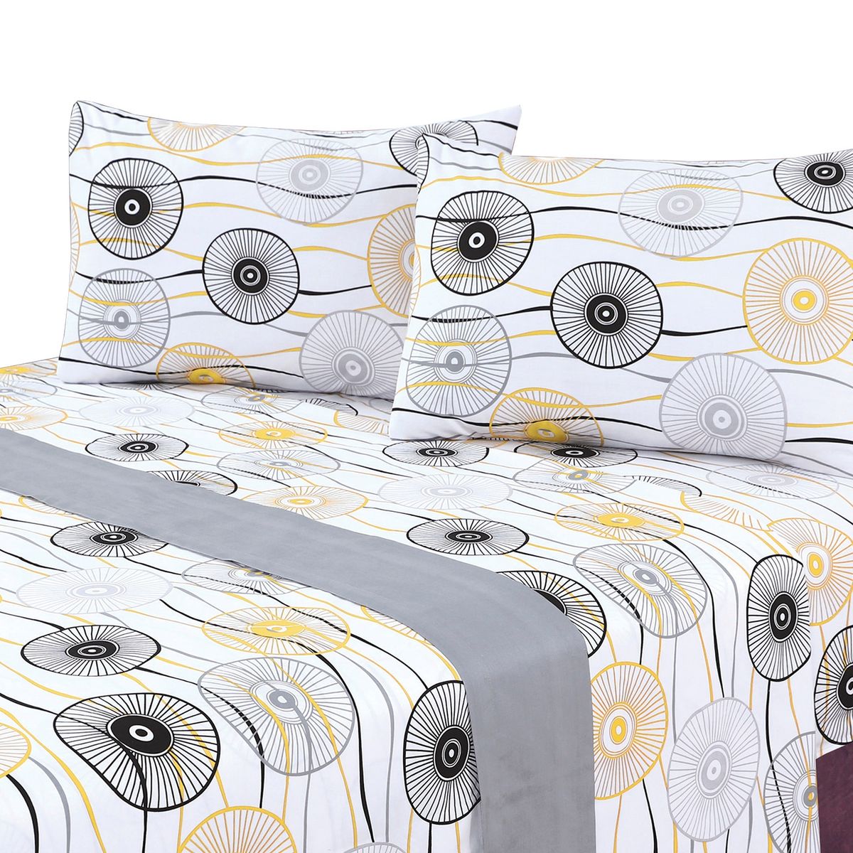 MALLORCA - Juego de Sabanas T144 Umbrella Grey Superking