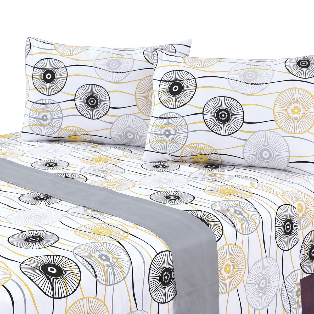 MALLORCA - Juego de Sabanas 144 Hilos Umbrella Grey King