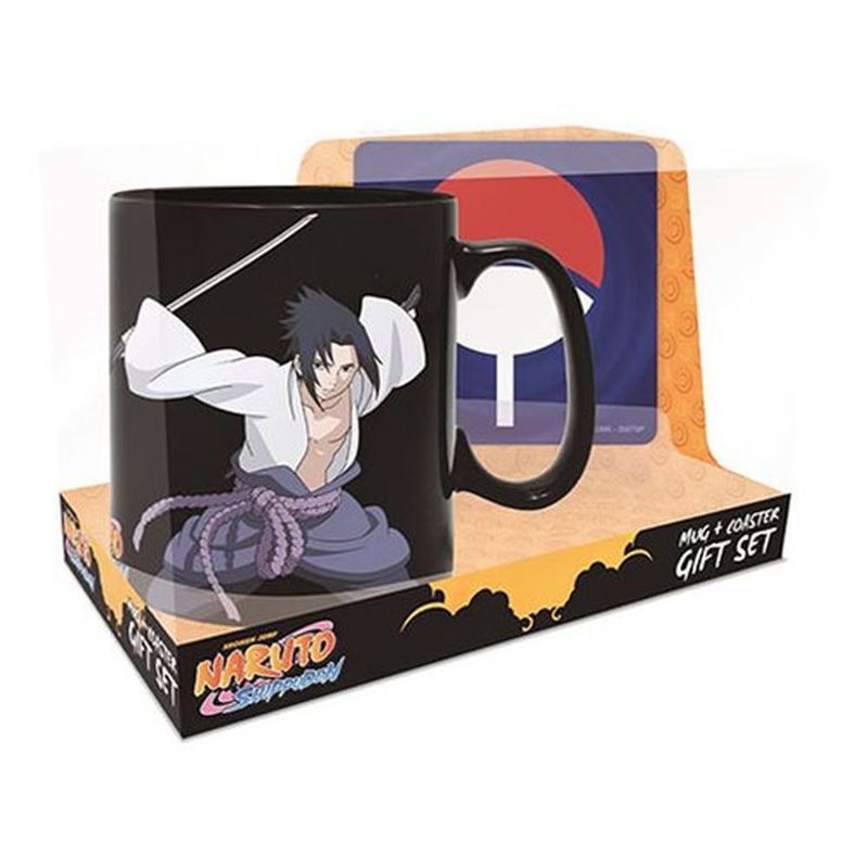 ABYSTYLE - NARUTO SHIPPUDEN NARUTO N SASUKE MAGIC TAZA N COASTER SET