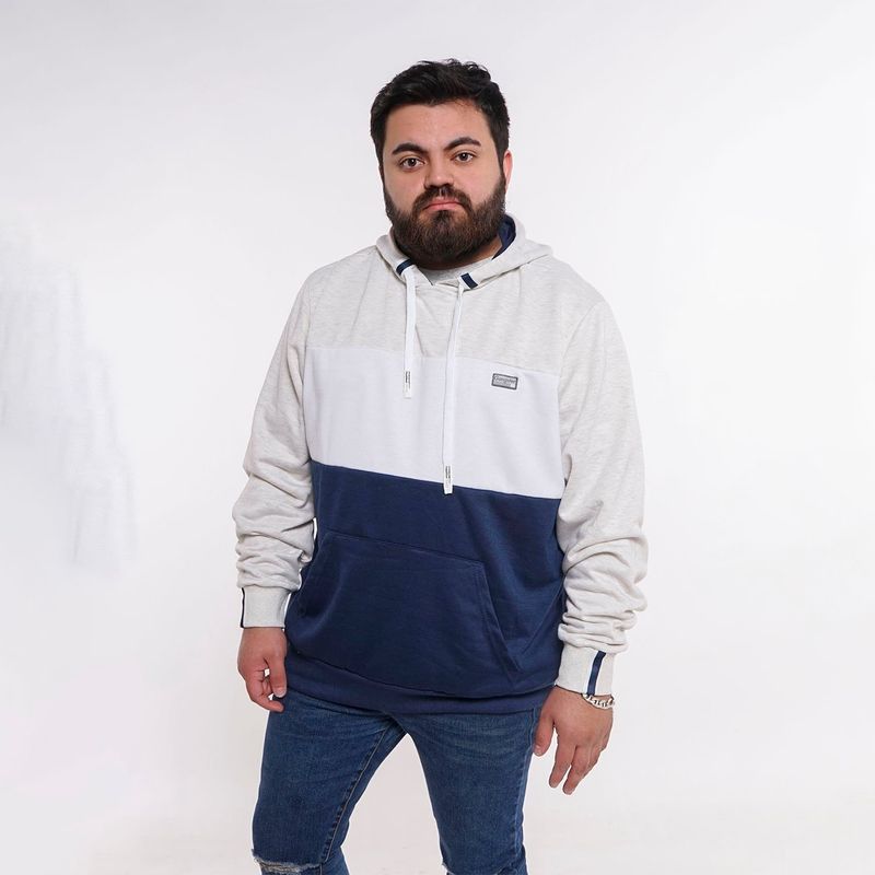 GANGSTER - Plus Poleron Hoodie Delgado La Beach Azul Gangster