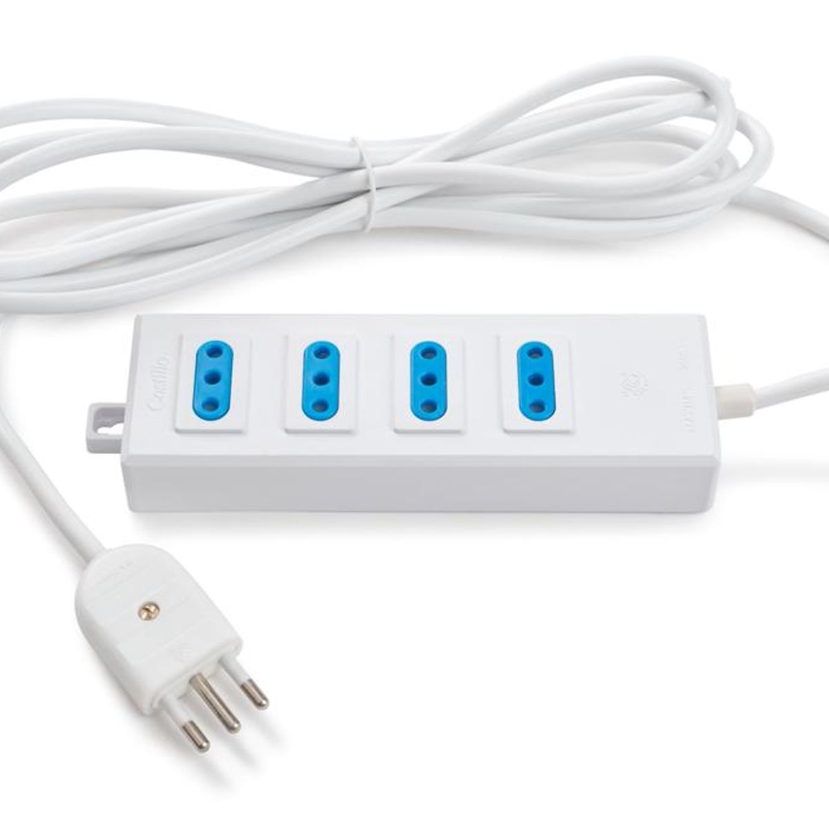 INDUSTRIA CASTILLO HNOS LTDA - Alargador Múltiple 4 Entradas 3 metros blanco  10A-250V - Industria castillo