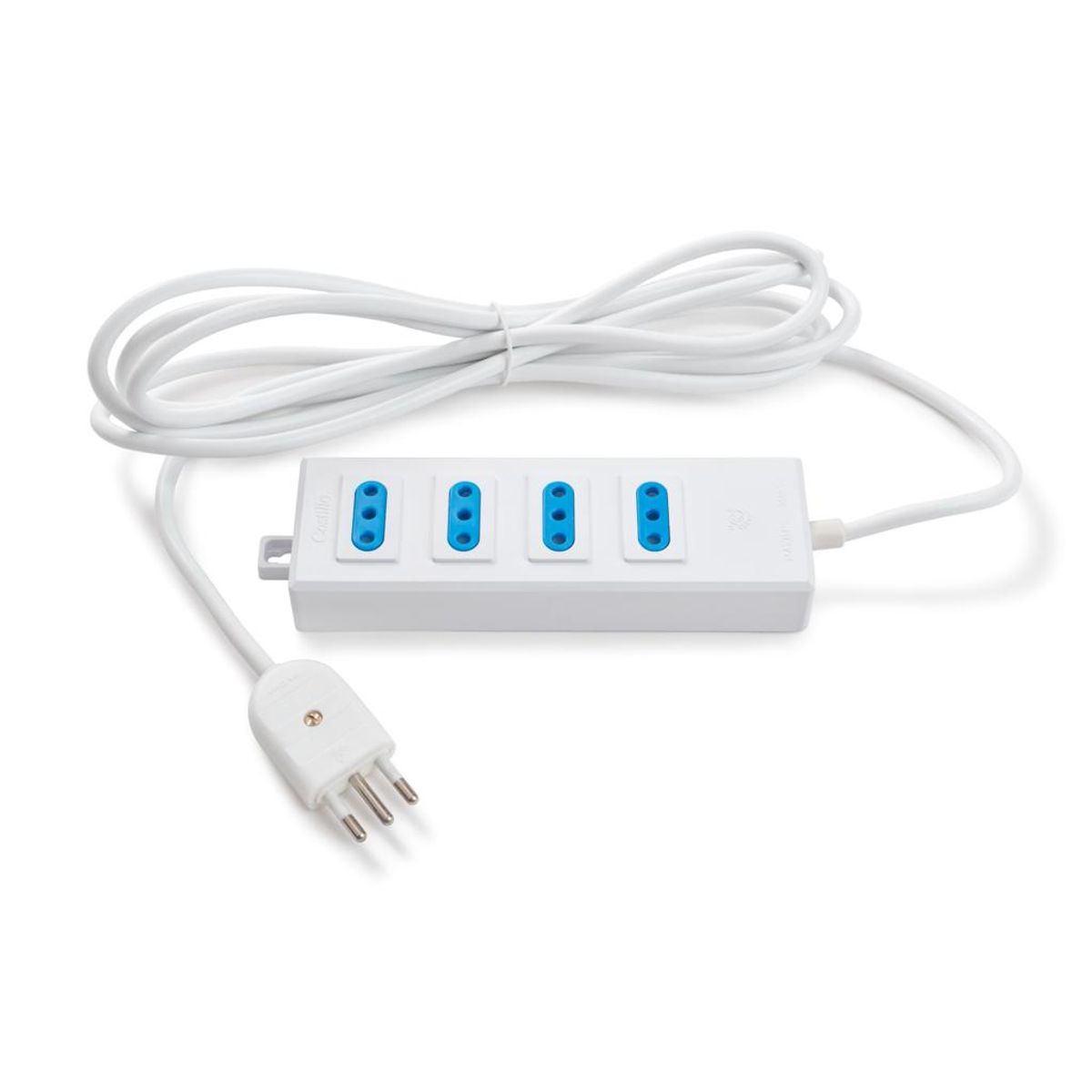 INDUSTRIA CASTILLO HNOS LTDA - Alargador Múltiple 4 Entradas 3 metros blanco  10A-250V - Industria castillo