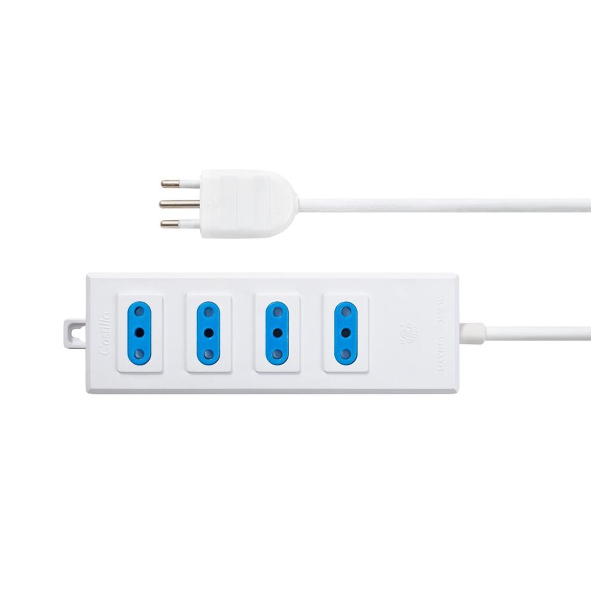 INDUSTRIA CASTILLO LTDA - Alargador Múltiple 4 Entradas10 metros  blanco - Industria el Castillo