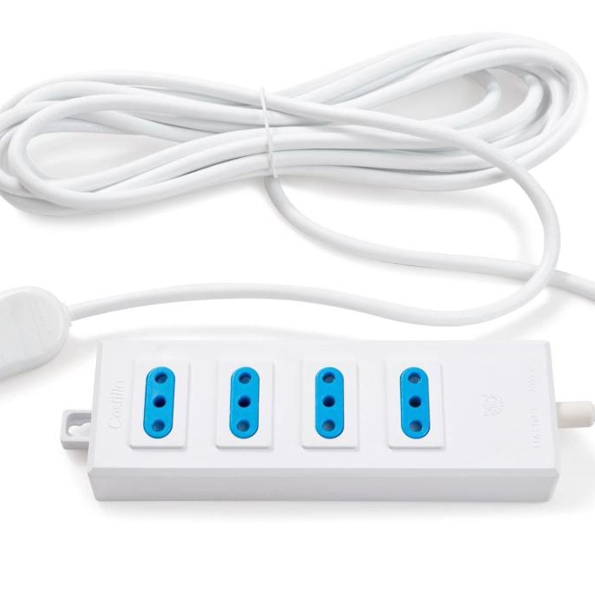 INDUSTRIA CASTILLO LTDA - Alargador Múltiple 4 Entradas10 metros  blanco - Industria el Castillo