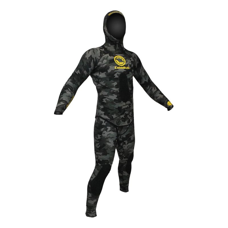 CABOSUB - Traje de Apnea y buceo Cabosub Camuflado 7mm - Negro - L