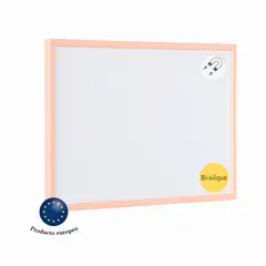 BI SILQUE - Pizarra Magnética 60x40 Mdf Pastel Salmón Bi-silque