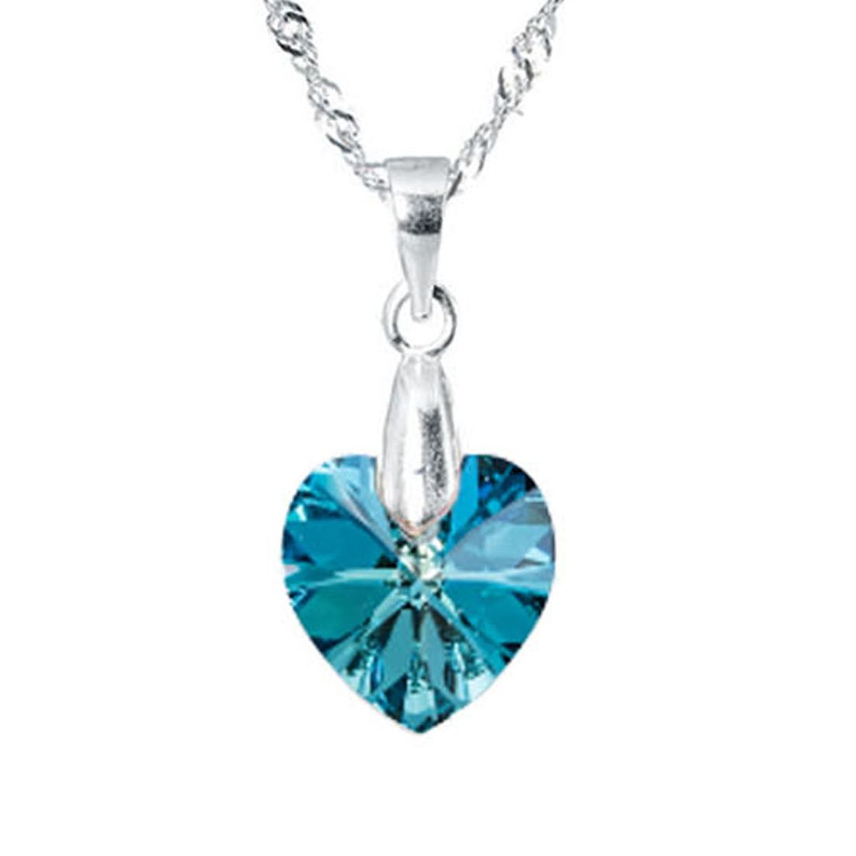 JOYAS MONTERO - Collar Romance Plata 925 creado con cristales de Swarovski® Bermuda Blue