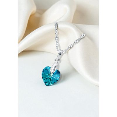 Imagen 2 del producto Collar Romance Plata 925 creado con cristales de Swarovski® Bermuda Blue