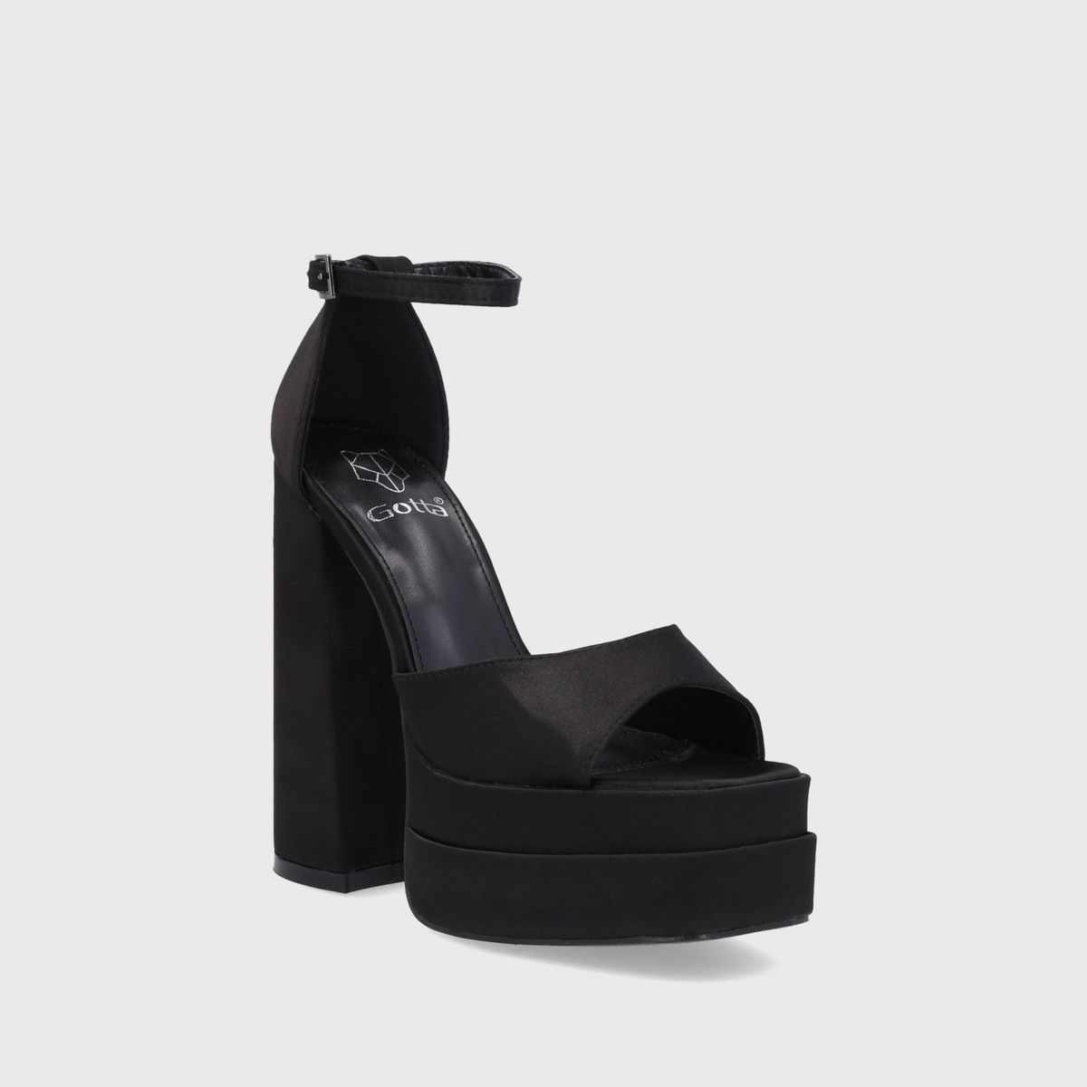 GOTTA - Sandalia plataforma negra 25911