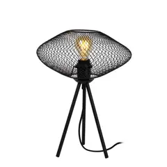 BOSCO - LAMPARA DE MESA MESH NEGRO I 1xE27 TRIPODE
