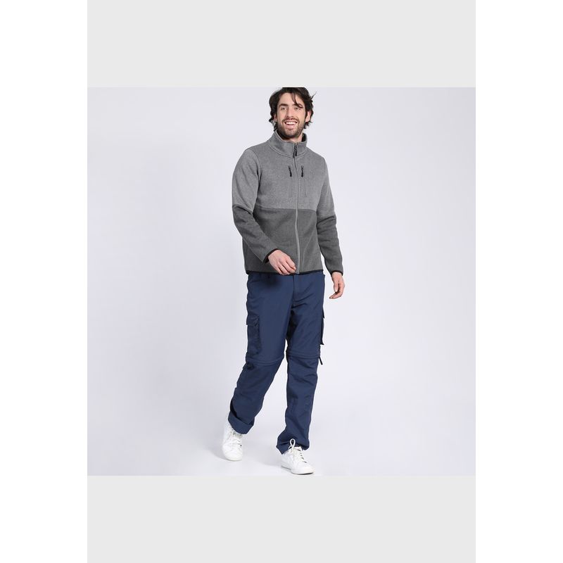 KOTTING - Polerón Full Zipper Print Gris oscuro KOTTING