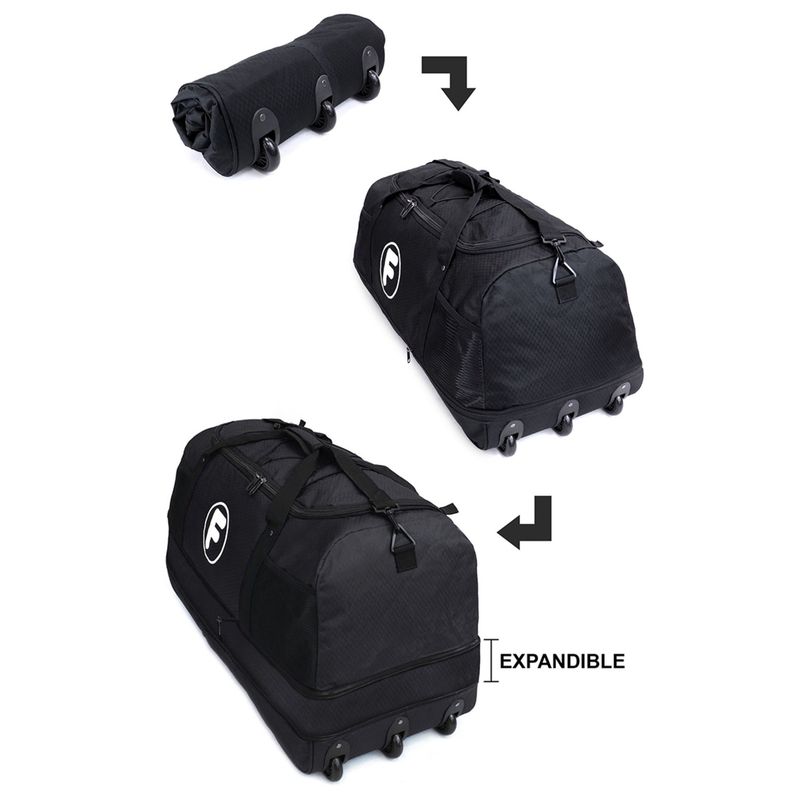 F LA MALETA DE CHILE - Bolso Goliat enrollable negro 130 ltrs F la Maleta de Chile