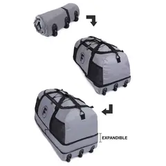F - Bolso Goliat enrollable gris 130 ltrs la Maleta de Chile