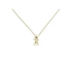JOYAS MONTERO - Collar Vida Mini Gold Niño con Microcircones
