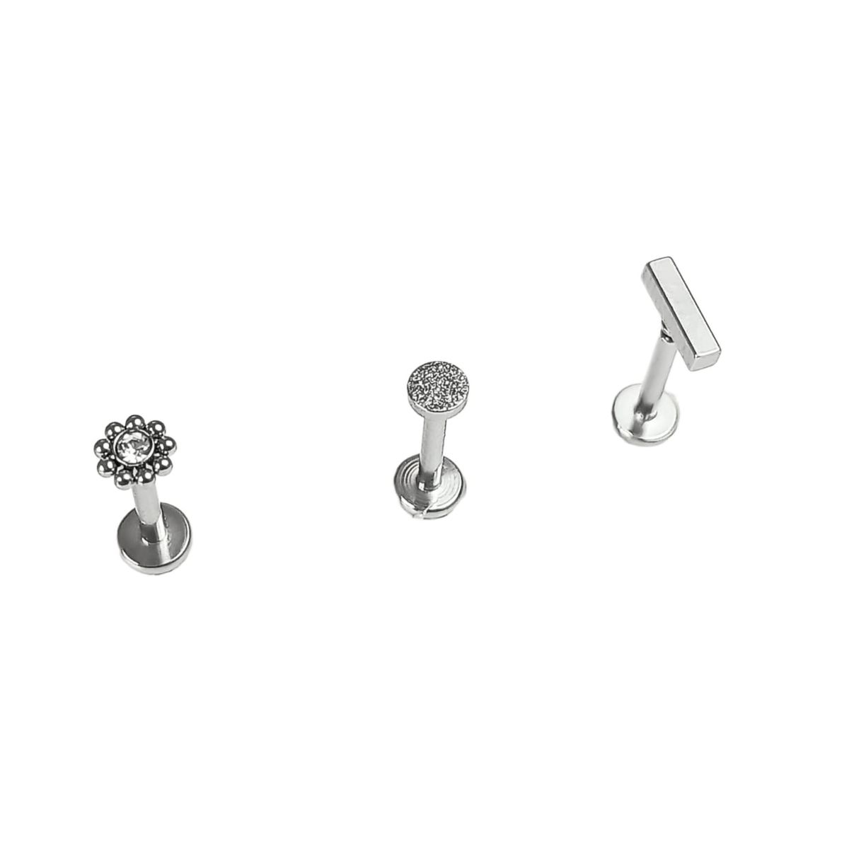 ELBAULDEJUMA - Conjunto set Piercing Modelo Geo Hipoalergenico Nostril Labret