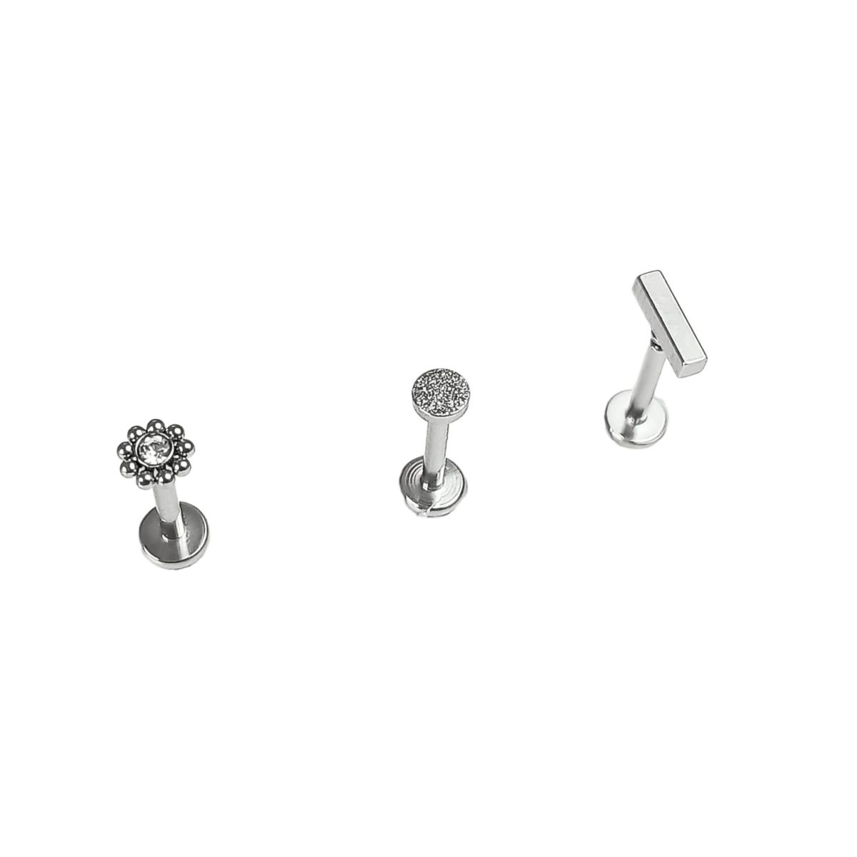ELBAULDEJUMA - Conjunto set Piercing Modelo Geo Hipoalergenico Nostril Labret