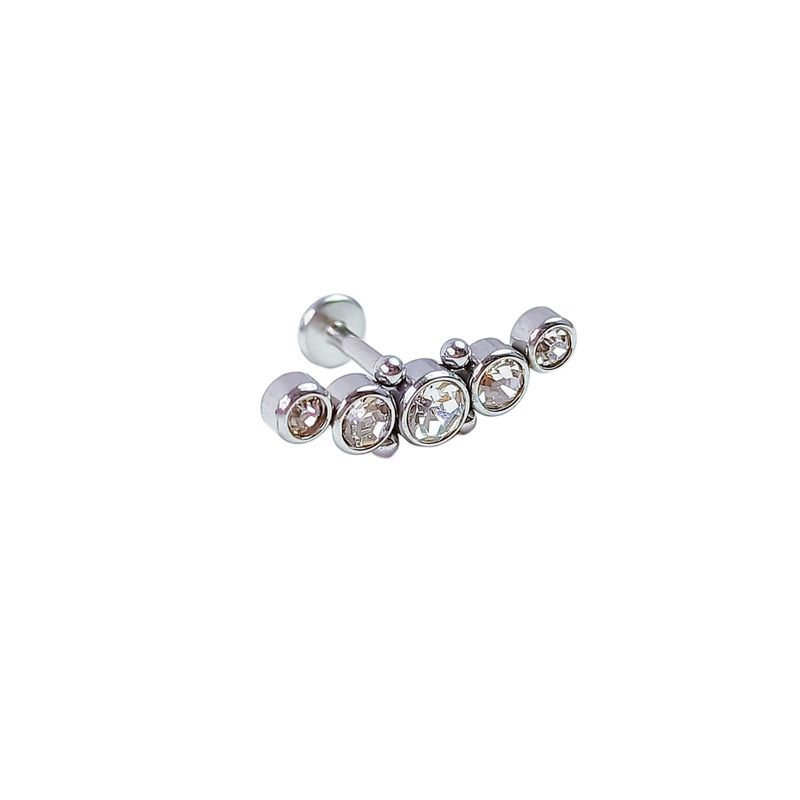 ELBAULDEJUMA - Piercing Tragus Conch Labret trepador zirconia Hipoalergenico Unidad