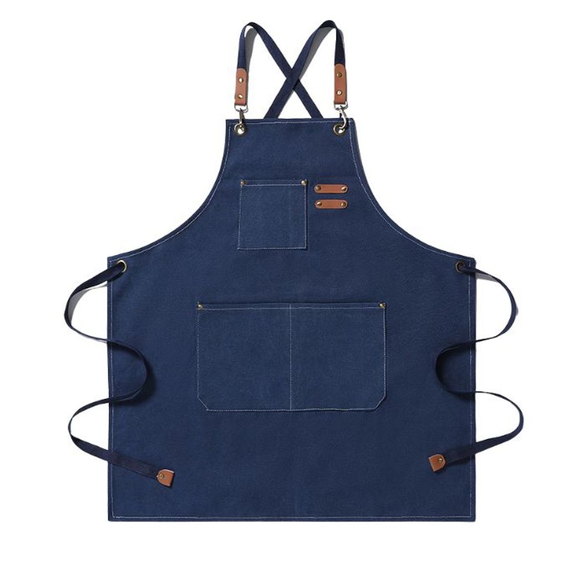CRUSEC - Delantal Pechera Unisex Multiuso Hogar Trabajo Parrilla - Azul