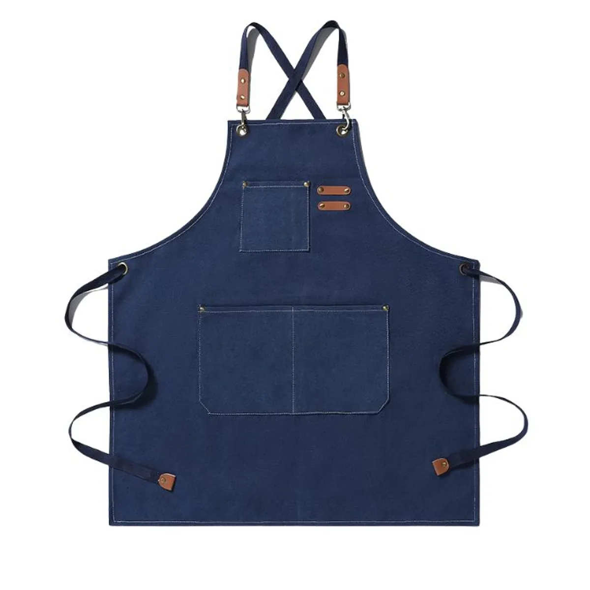 CRUSEC - Delantal Pechera Unisex Multiuso Hogar Trabajo Parrilla - Azul