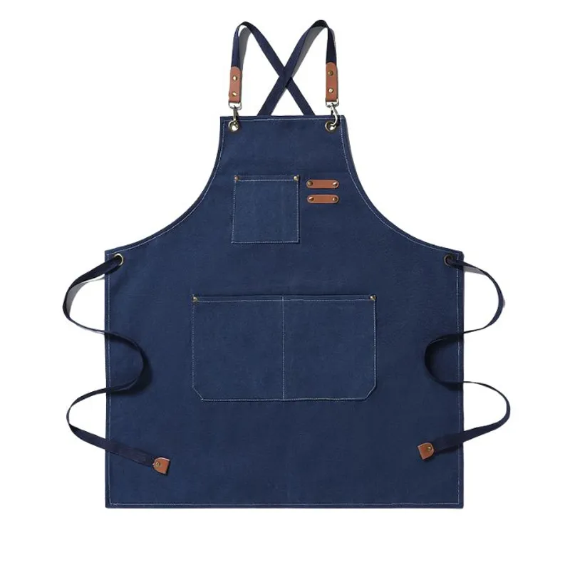CRUSEC - Delantal Pechera Unisex Multiuso Hogar Trabajo Parrilla - Azul