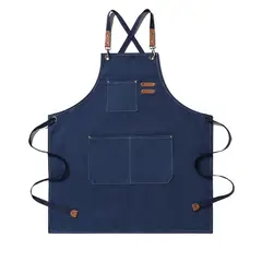 CRUSEC - Delantal Pechera Unisex Multiuso Hogar Trabajo Parrilla - Azul