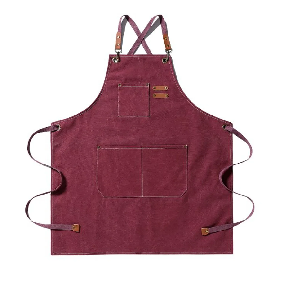 CRUSEC - Delantal Pechera Unisex Multiuso Hogar Trabajo Parrilla - Rojo