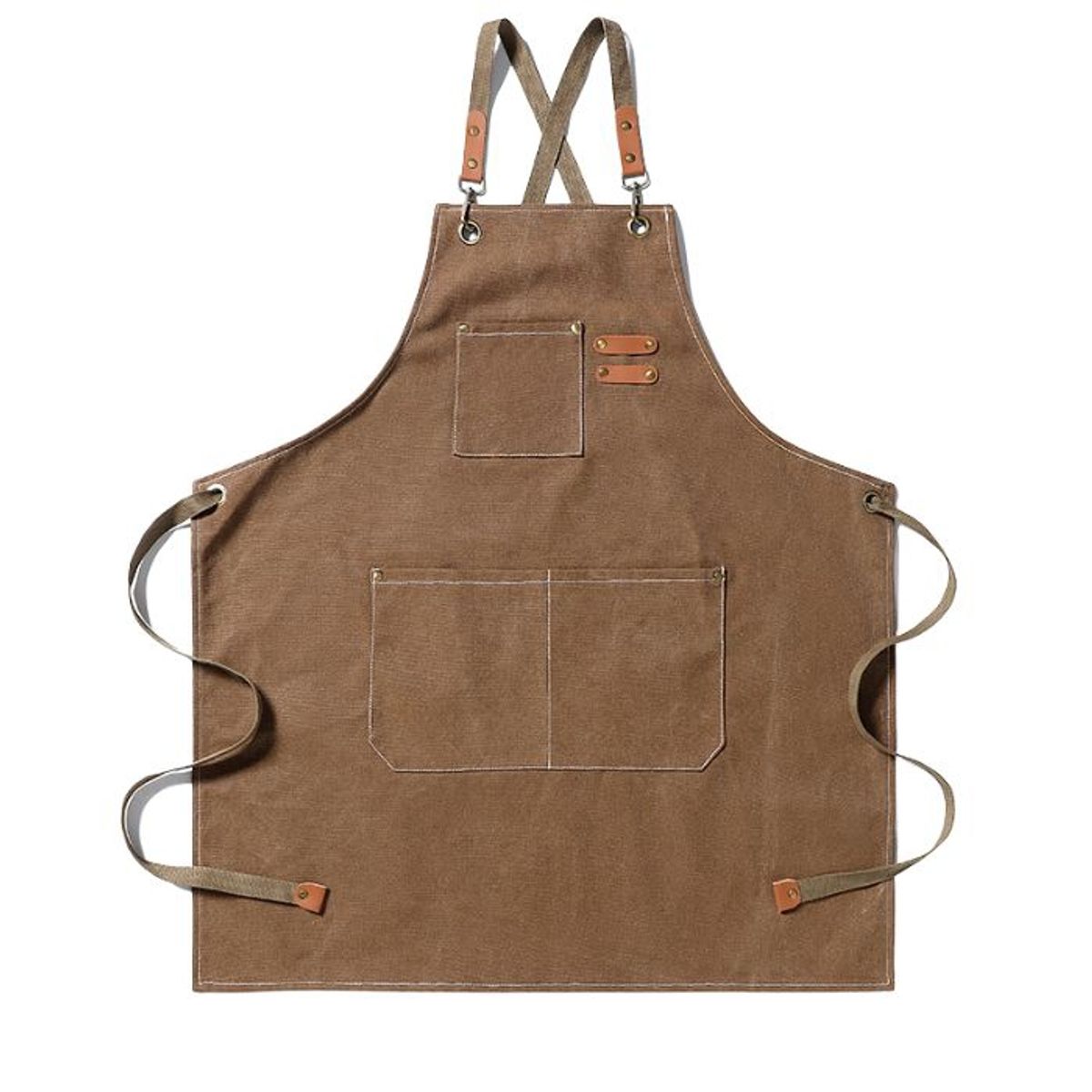 CRUSEC - Delantal Pechera Unisex Multiuso Hogar Trabajo Parrilla - Café