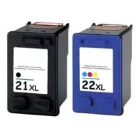 Pack 2 Cartuchos de Tinta 21 Y 22 Xl Negro Color