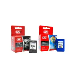 GTC - Pack 2 Cartuchos de Tinta 21 Y 22 Xl Negro Color