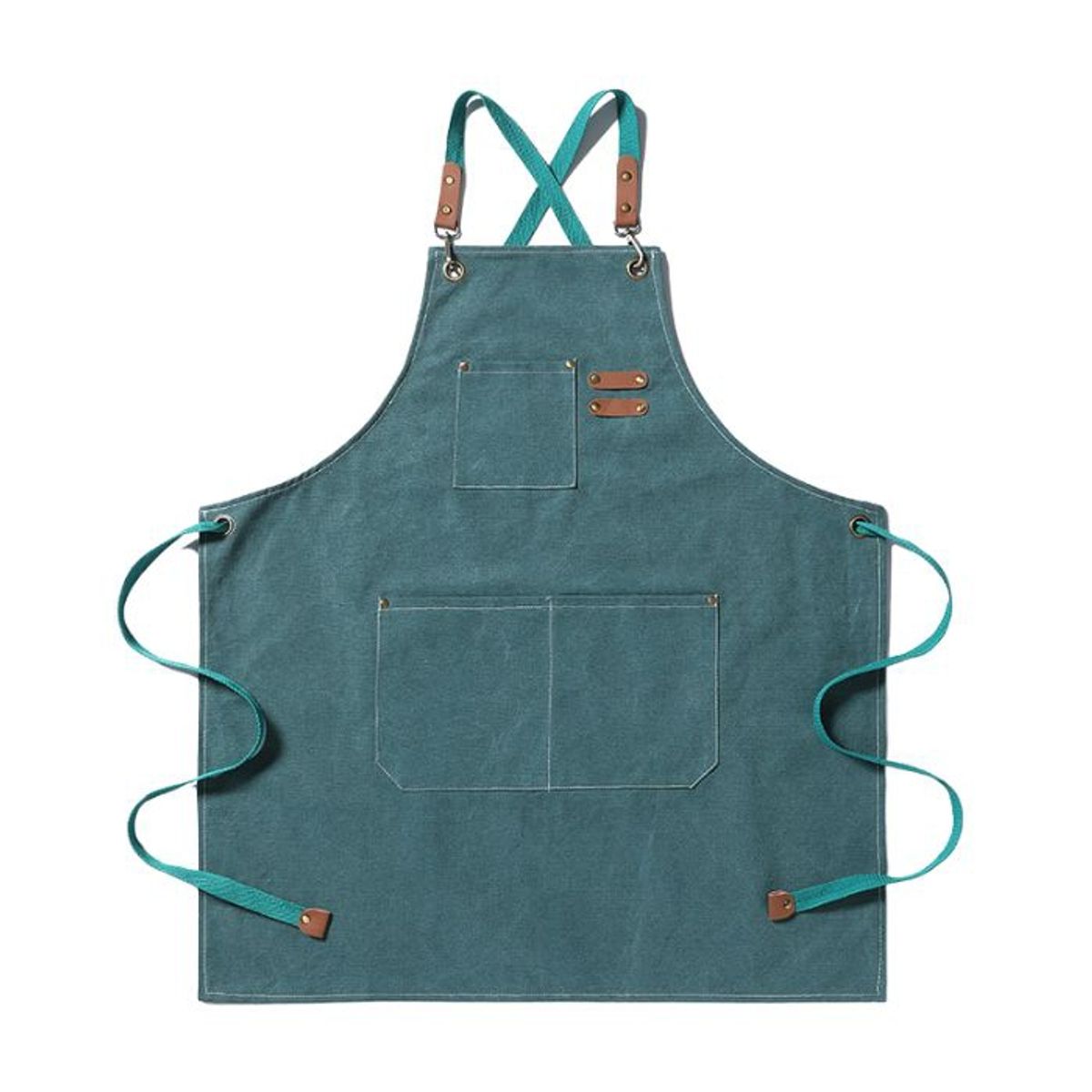 CRUSEC - Delantal Pechera Unisex Multiuso Hogar Trabajo Parrilla - Turquesa